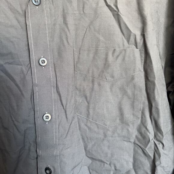 Untuckit Button Down Long Sleeve Dress Shirt Slim Fit Medium Dark Gray - Picture 3 of 4